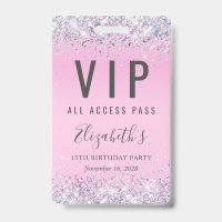 VIP Pass Parties scintillant rose fête d'anniversa