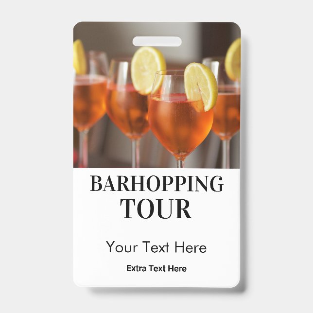 Badge Visite des bars de la ville Barhopping Tour Photo  (Avant)