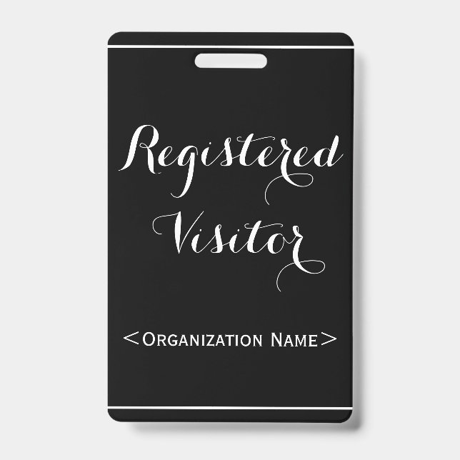 Badge "Visiteur Enregistré" Glamour (Avant)
