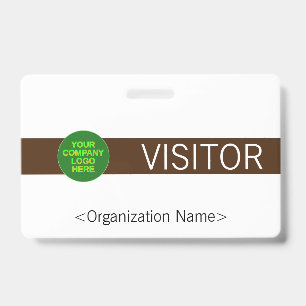 Badge "VISITEUR" moderne