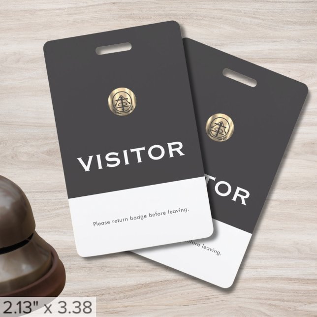 Badge visiteur professionnel Gold Seal (Créateur téléchargé)
