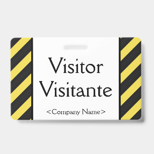 Badge "Visiteur" "Visitante" de base