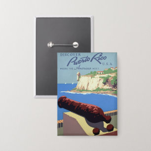 Badge Visitez la forteresse El Morro, Porto Rico, Vieux 