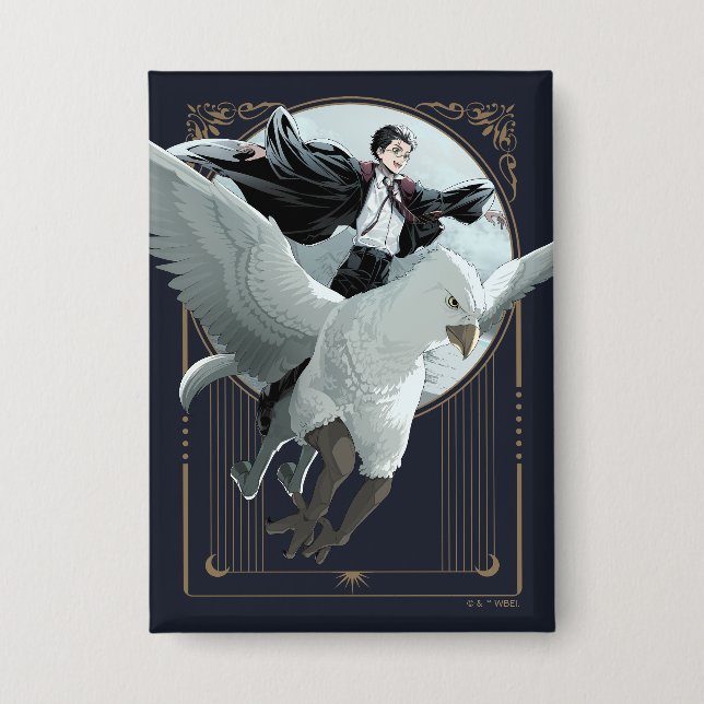 Badge Vol Anime HARRY POTTER™ avec Buckbeak (Recto)