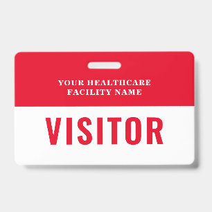 Badge Votre entreprise de soins de santé Visiteur photo