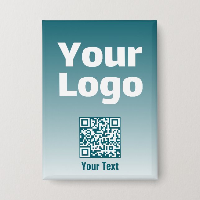 Badge Votre logo avec code QR modifiable et ombre dégrad (Recto)