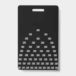 Badge Votre logo avec un motif d'arche unique Noir (mo