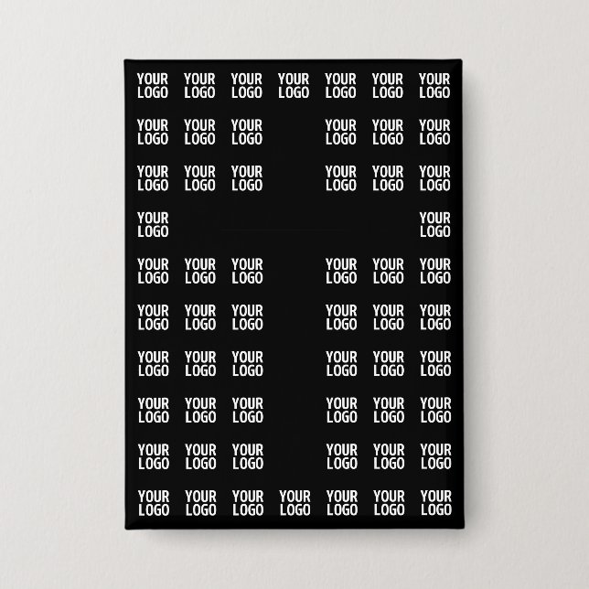 Badge Votre logo ou image téléchargée | Motif croisé (Recto)