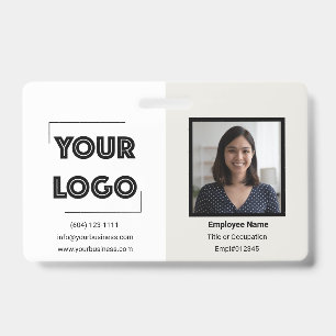 Badge Votre logo personnalisé marketing d'entreprise emp