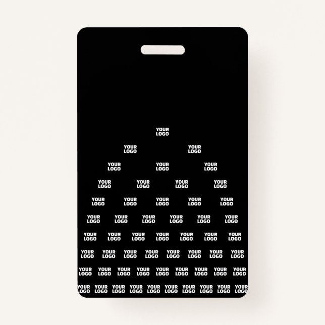 Badge Votre Motif d'arche unique Logo | Noir (modifiable (Devant)