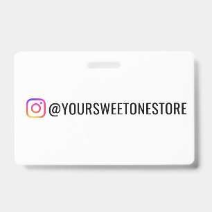 Badge Votre nom Instagram & ID de l'icône des réseaux so