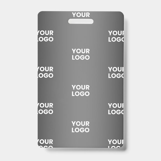 Badge Votre simple logo répétitif | Gradient noir et gri (Avant)