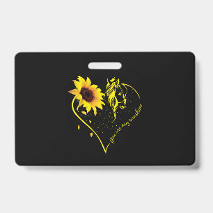 Badge Vous êtes mon soleil Tournesol Et Cheval