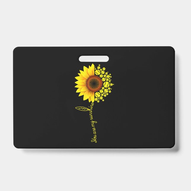 Badge Vous êtes mon soleil Tournesol Softball (Avant)