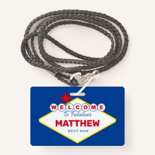 Badge VOYAGE VIP Pass Bachelor Party Invitation