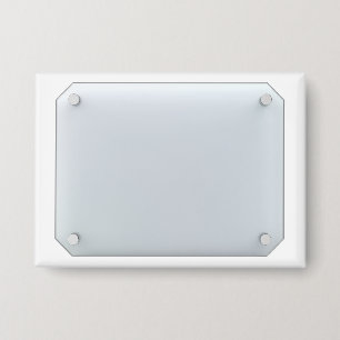 Badge Vue frontale du panneau en verre transparent