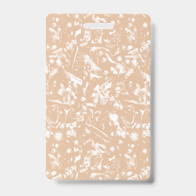 Badge Vue rapprochée d'un mur texturé avec patte (Avant)