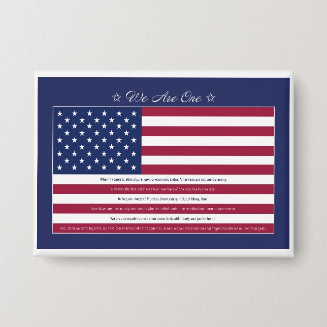 Badge We Are One (Recto)