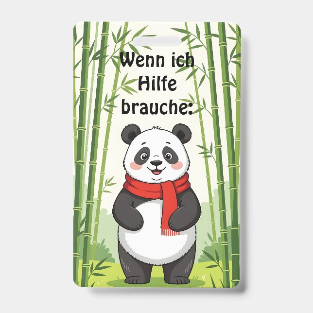 Badge "Wenn ich Hilfe brauche:" Ausweis (Avant)