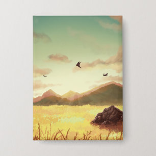 Badge Wheat fields at sunrise