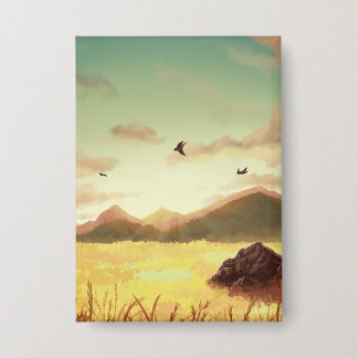 Badge Wheat fields at sunrise