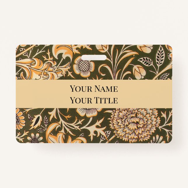 Badge William Morris Cherwell Motif de fond d'écran (Devant)