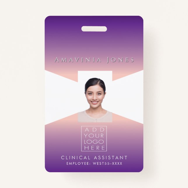 Badge Womens Business Photo ID Identification Plastic  (Devant)