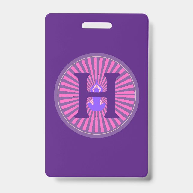 Badge - Yoga Zen - Personnalisé - Ajouter Initial (Avant)