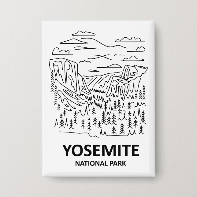 Badge Yosemite National Park Line Art (Recto)