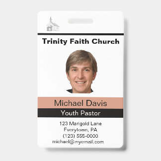 Badge Youth Pastor Photo ID