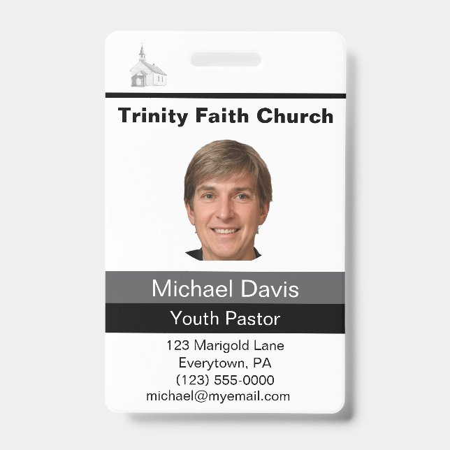 Badge Youth Pastor Photo ID (Avant)