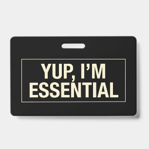 Badge Yup Im Essentiel
