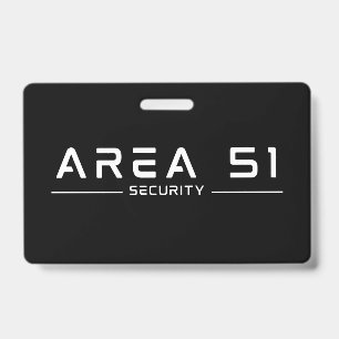 Badge Zone 51 Sécurité Extraterrestre Alien UFO