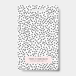 Badge Zones Dalmatiennes minimalistes Simple Moderne Cut