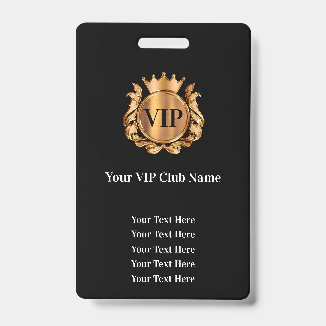 Badges d'adhésion au Club VIP de luxe en gros (Avant)