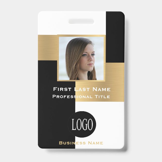 Badges de nom de cartes d'identité d'employé moder (Avant)