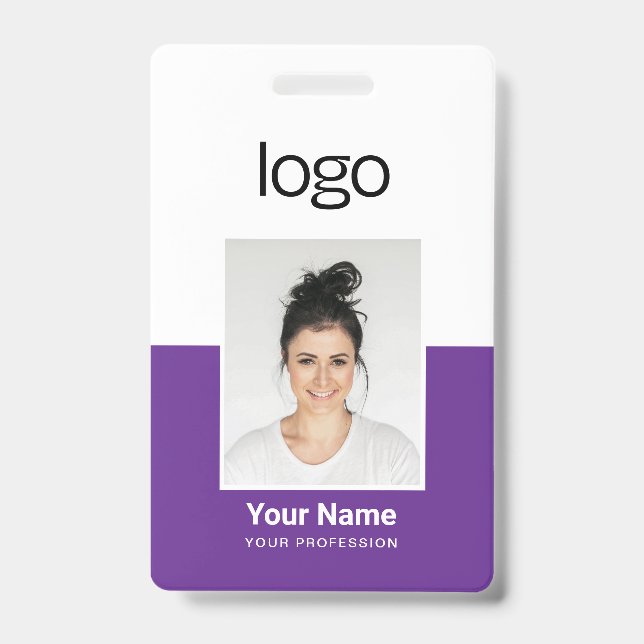 Badges de nom de photo d'employé personnalisés (Avant)