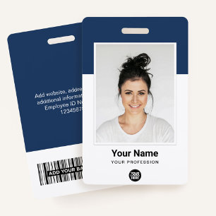 Badges de nom de photo d'employé personnalisés