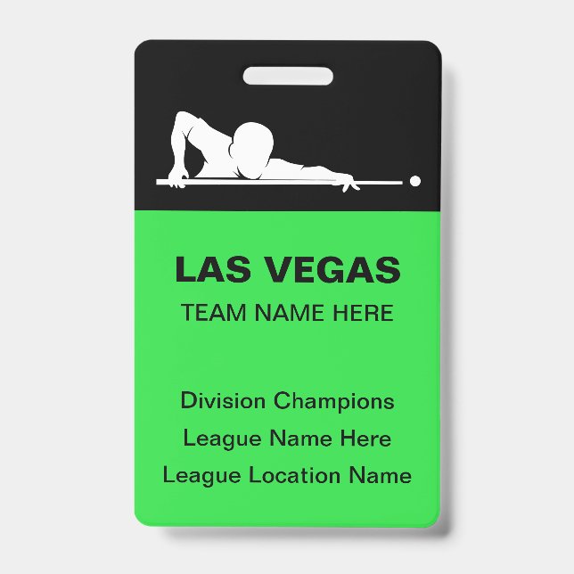 Badges de nom d'équipe en gros thème Billard de La (Avant)