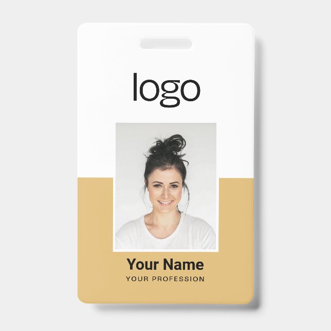 Badges de nom personnalisés avec photo d'employé (Avant)