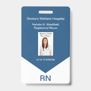Badges de photo d'identité des infirmières autoris