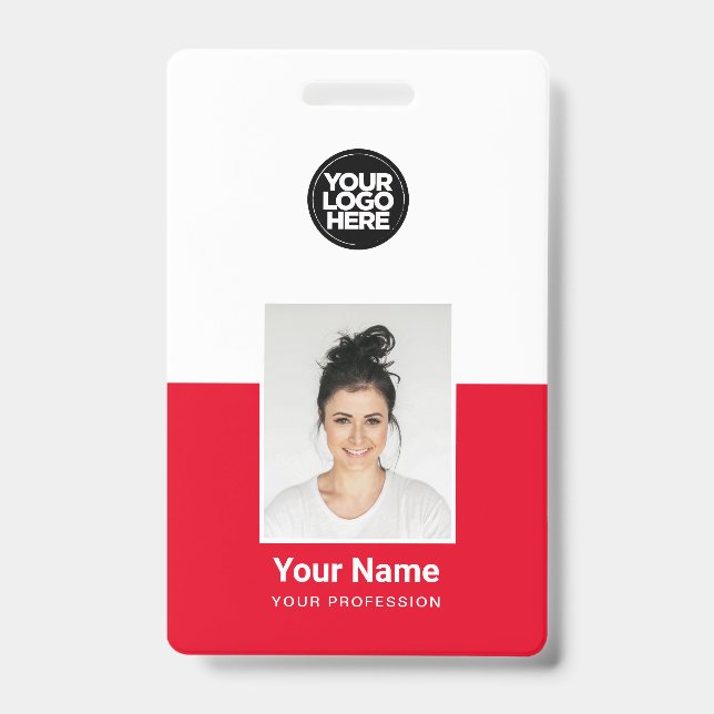 Badges de sécurité d'entreprise avec photo d'emplo (Avant)
