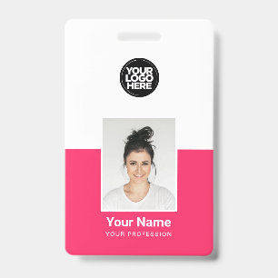 Badges de sécurité d'entreprise avec photo d'emplo