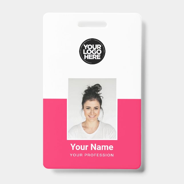 Badges de sécurité d'entreprise avec photo d'emplo (Avant)