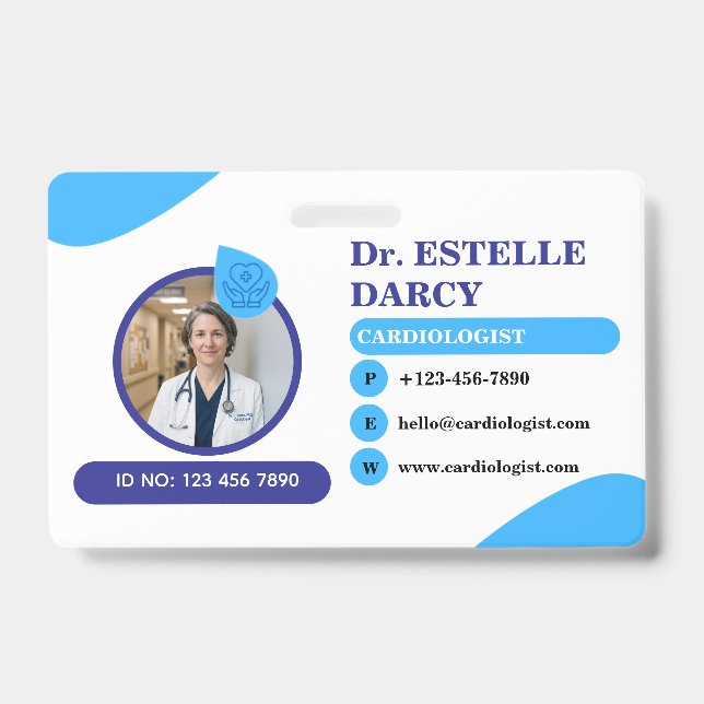 Badges d'identification personnalisés pour cardiol (Avant)