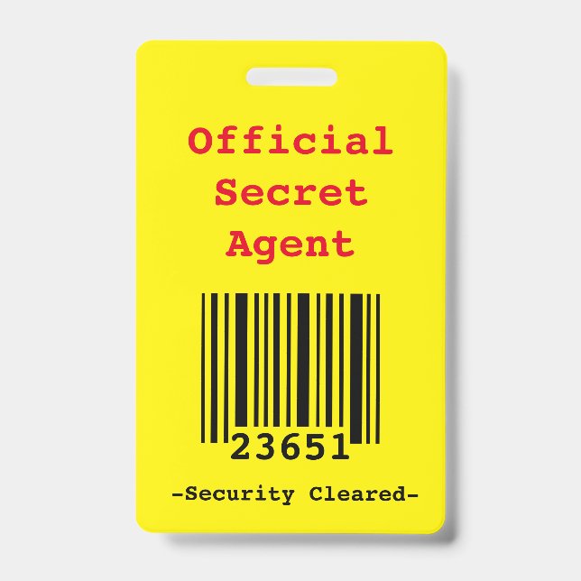 Badges d'invitation "Anniversaire d'agent secret/e (Avant)