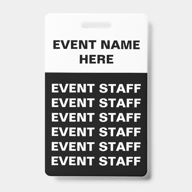 Badges génériques pour événements spéciaux (Avant)