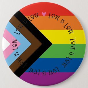 Badges - LGBTIQA Love is Love Pride Flag Bouton
