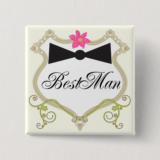 Badges Mariages BestMan BowTie (Devant)