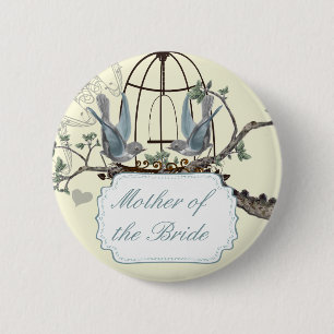 Badges Mariages Inséparables vintages Bluebird